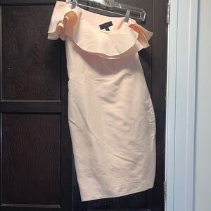 J. Crew One Shoulder Ruffle Dress